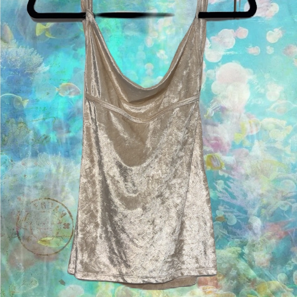Luxurious Cream Velvet Women's Camisole